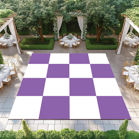Lavender and White Checkerboard
