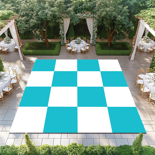 Light Blue and White Checkerboard