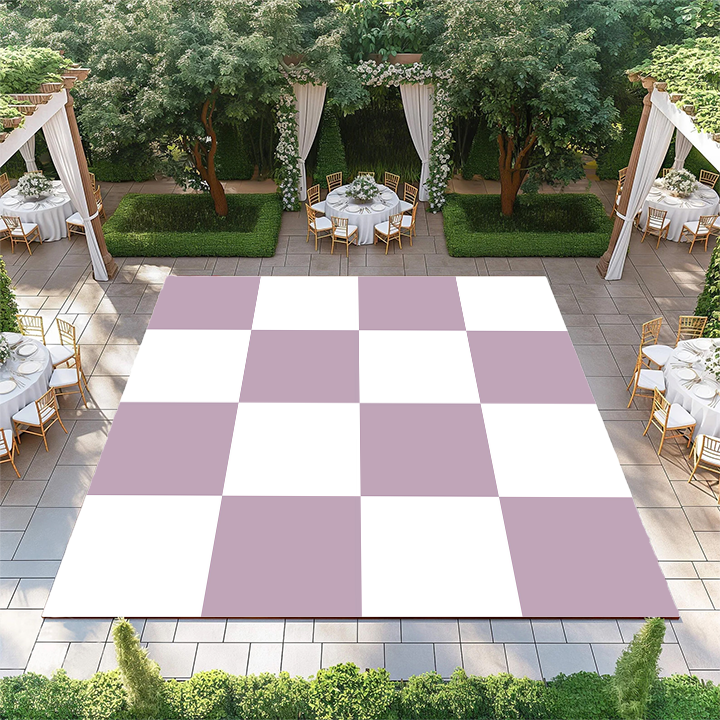Light Mauve and White Checkerboard