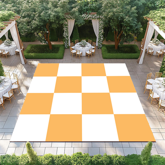 Light Orange and White Checkerboard