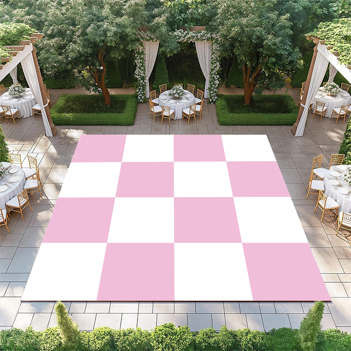 Light Pink and White Checkerboard