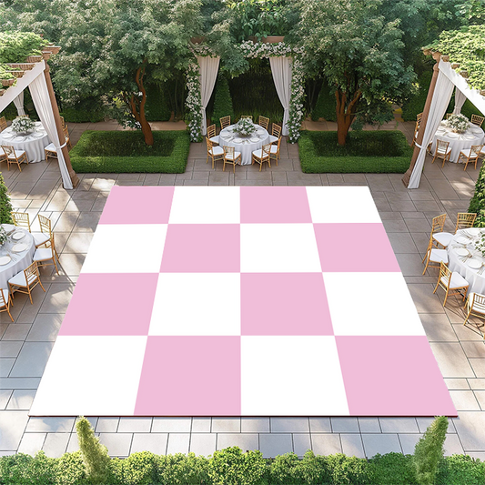 Light Pink and White Checkerboard