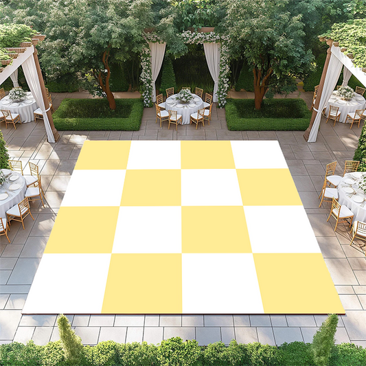 Light Yellow and White Checkerboard