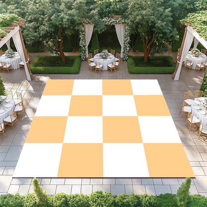 Light Yellow-Orange and White Checkerboard