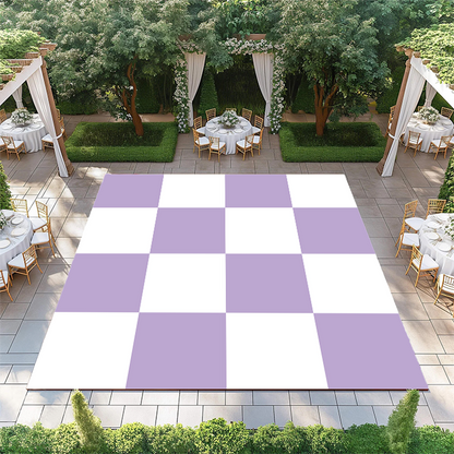 Lilac and White Checkerboard