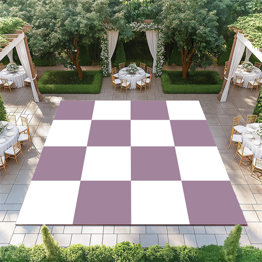 Mauve and White Checkerboard