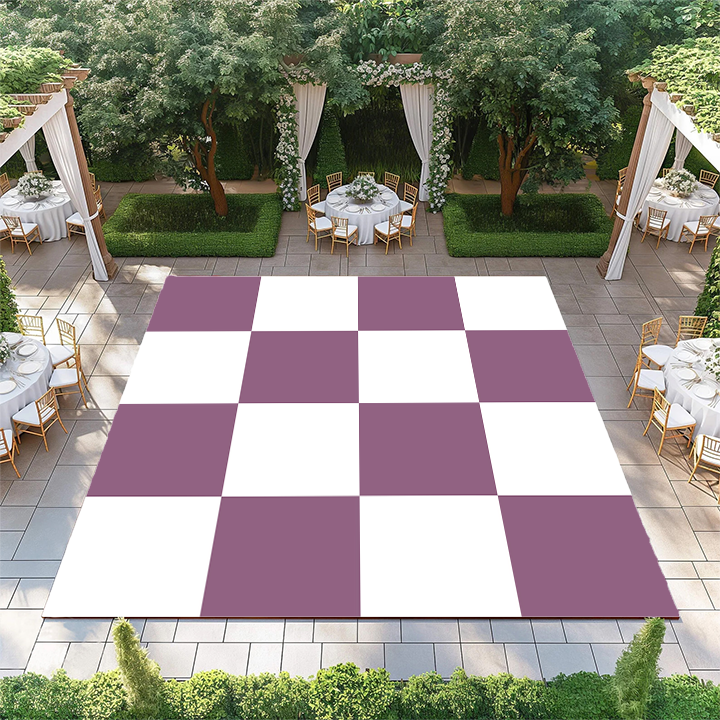 Mute Plum and White Checkerboard
