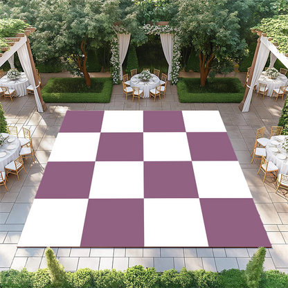 Mute Plum and White Checkerboard