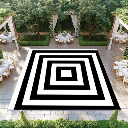 Offset Black and White Squares