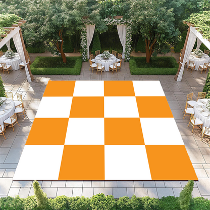 Orange and White Checkerboard