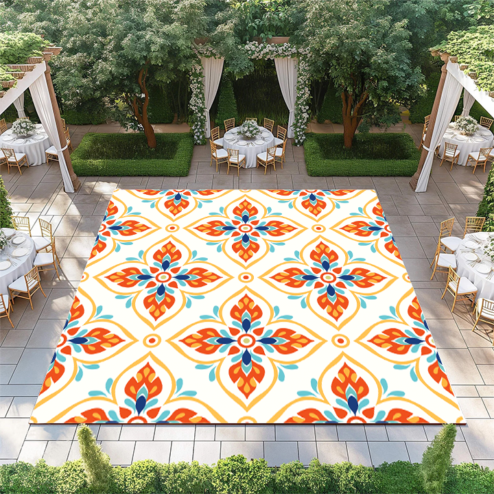 Orange Floral Pattern
