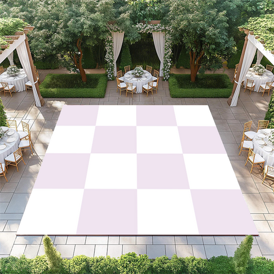 Pale Purple and White Checkerboard