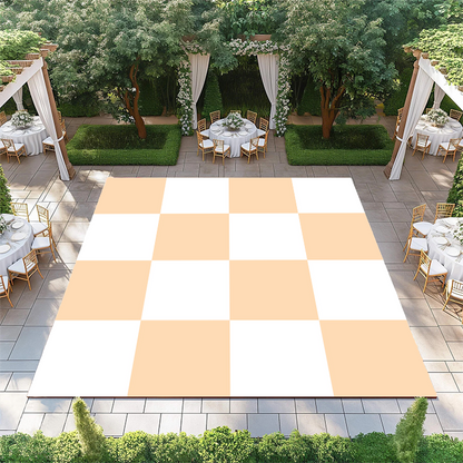 Pale Red-Orange and White Checkerboard
