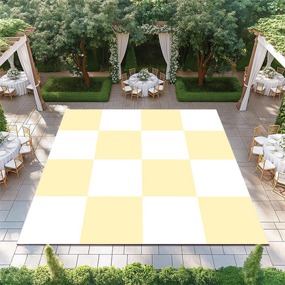 Pale Yellow and White Checkerboard