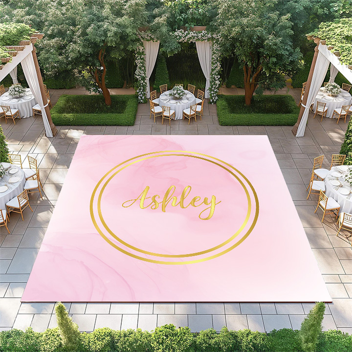 Pink and Gold Watercolor