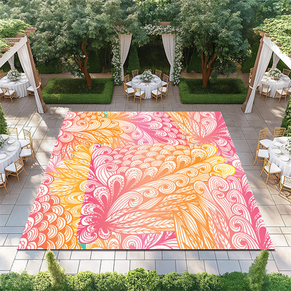 Pink and Orange Floral