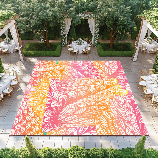 Pink and Orange Floral