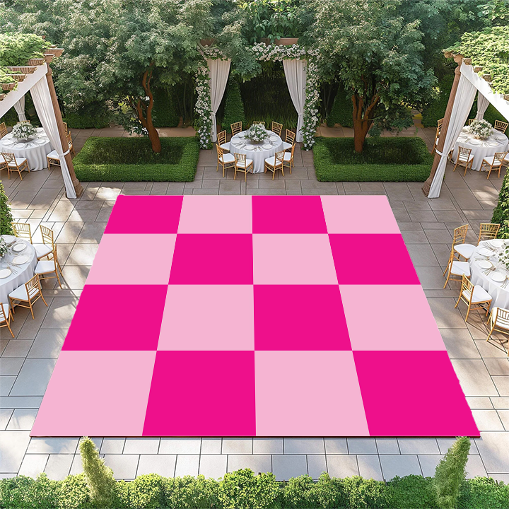 Pink and Pink Checkerboard
