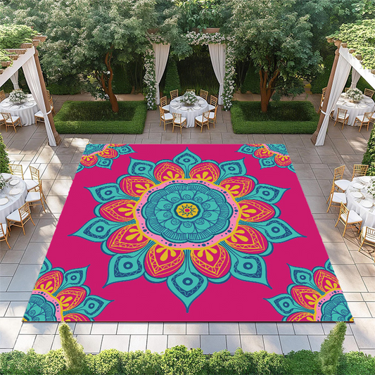 Pink and Teal Mandala