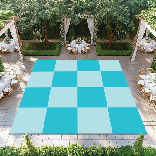 Powder Blue and Light Blue Checkerboard