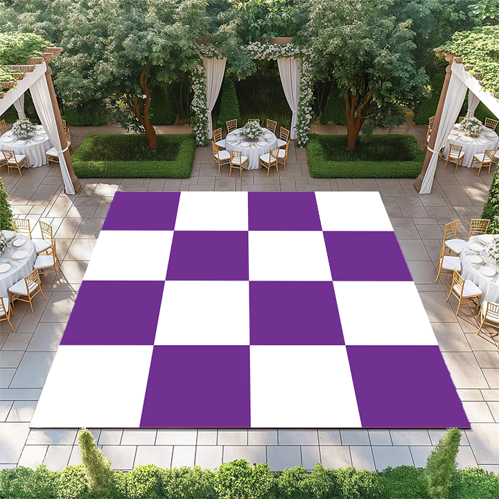 Purple and White Checkerboard