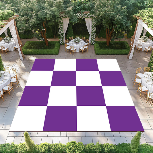 Purple and White Checkerboard