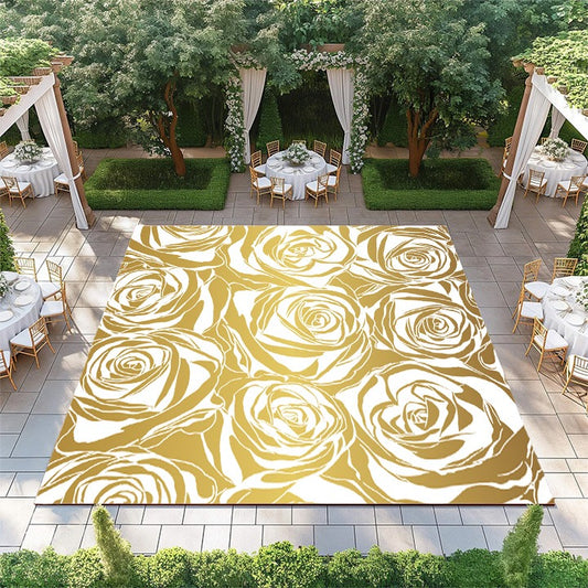 White and Gold Roses