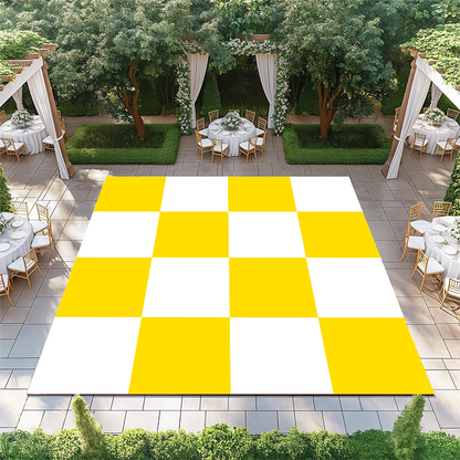 Yellow and White Checkerboard