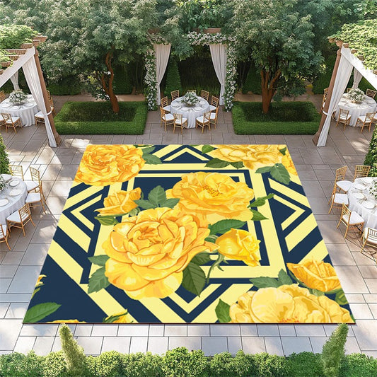 Yellow Flowers with Pattern