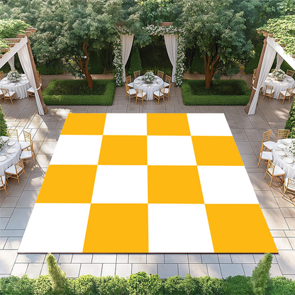Yellow-Orange and White Checkerboard